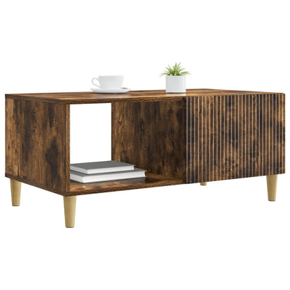 Coffee Table Smoked Oak 90 x 50 x 40 cm Engineered Wood