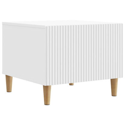 Coffee Table with Drawer White 49 x 50 x 40 cm Engineered Wood