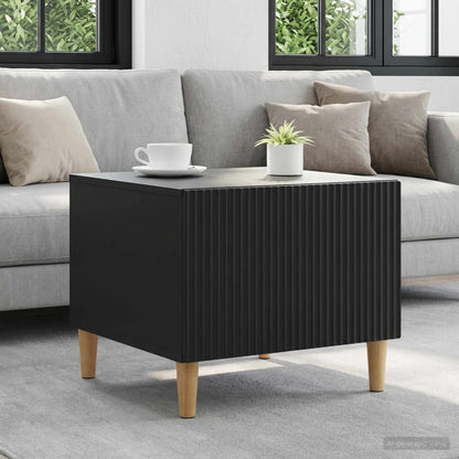 Coffee Table with Drawer Black 49 x 50 x 40 cm Engineered Wood