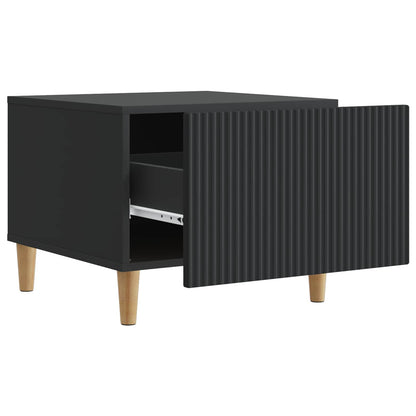 Coffee Table with Drawer Black 49 x 50 x 40 cm Engineered Wood