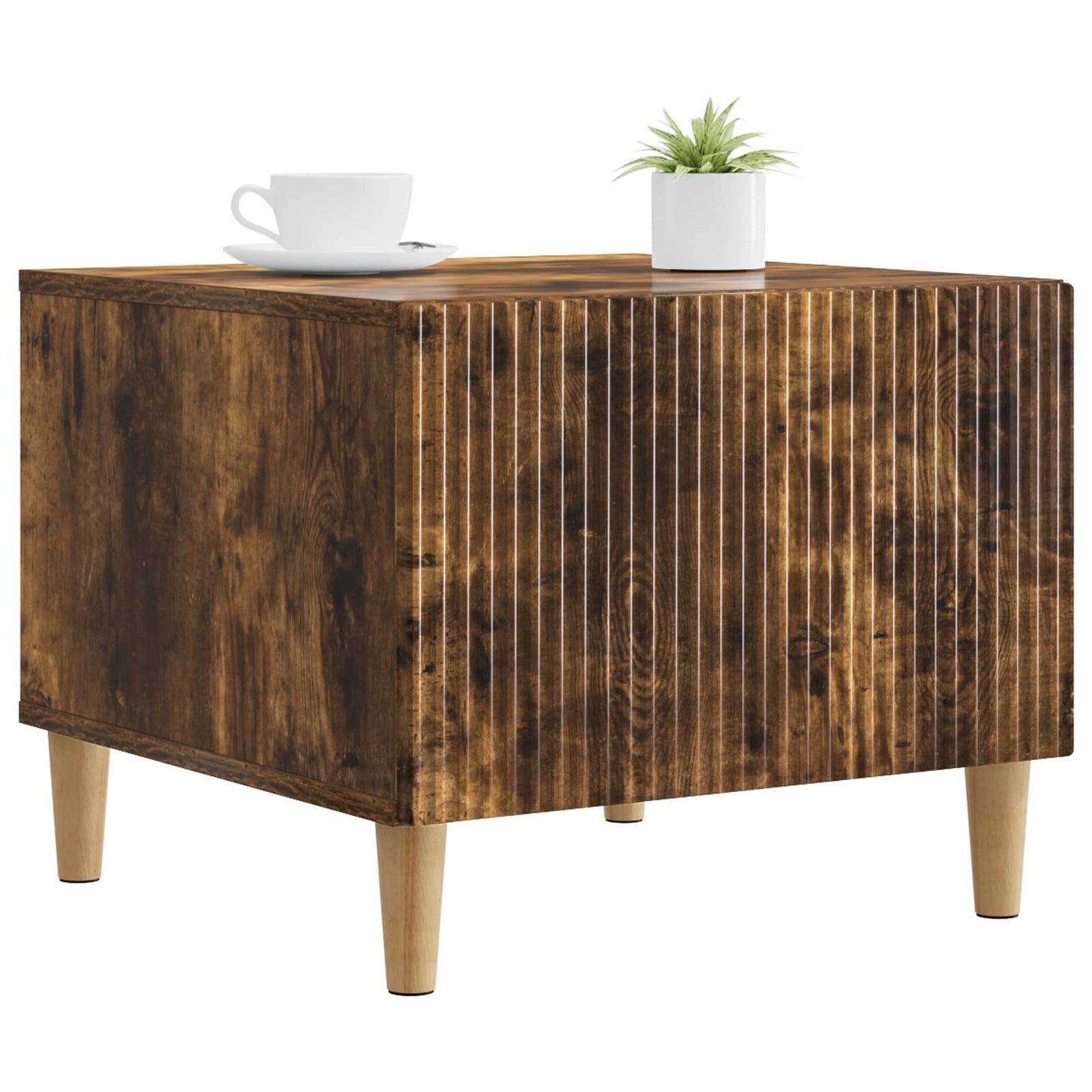 Coffee Table Smoked Oak 49 x 50 x 40 cm Engineered Wood