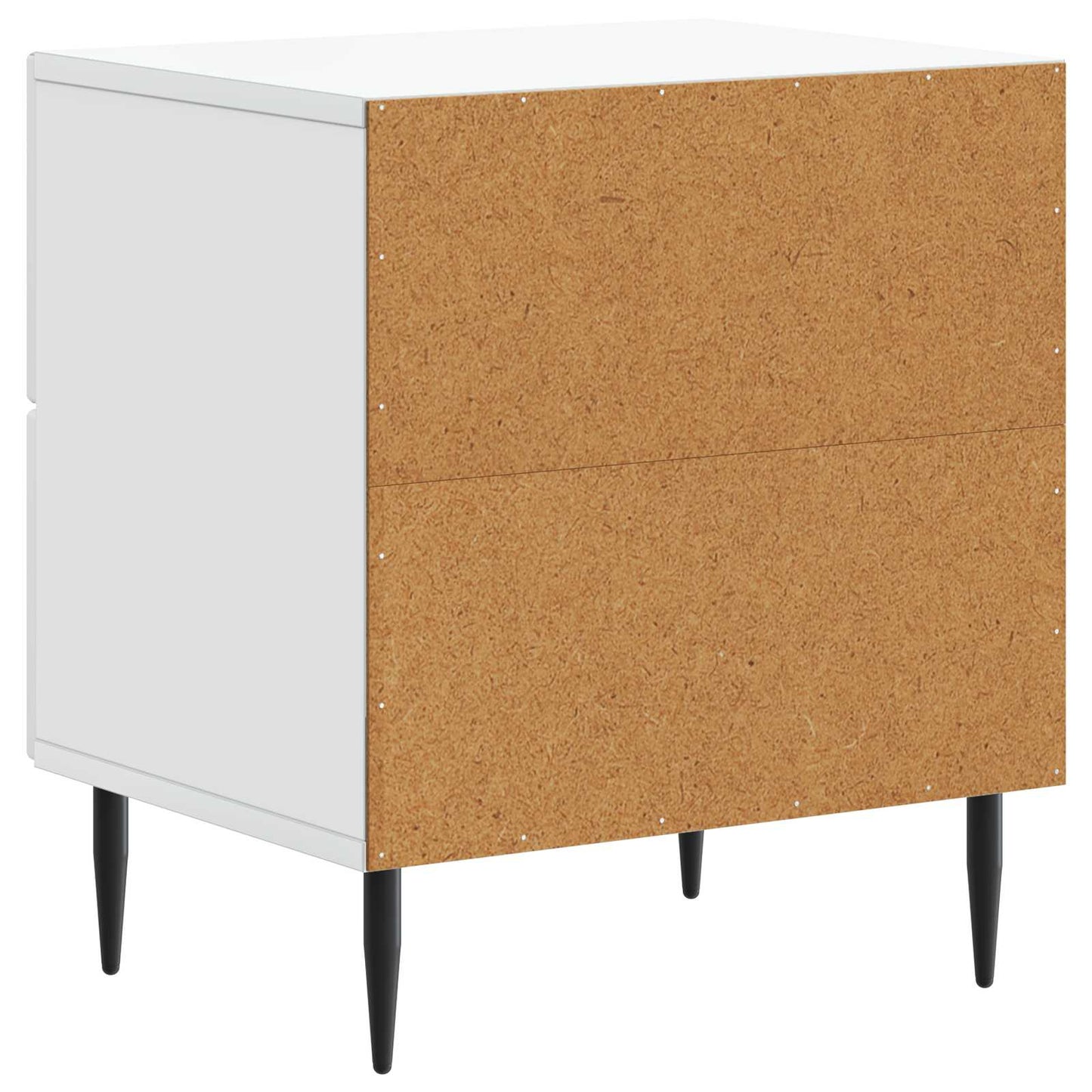Bedside Cabinet White 43 x 34.5 x 47.5 cm Engineered Wood