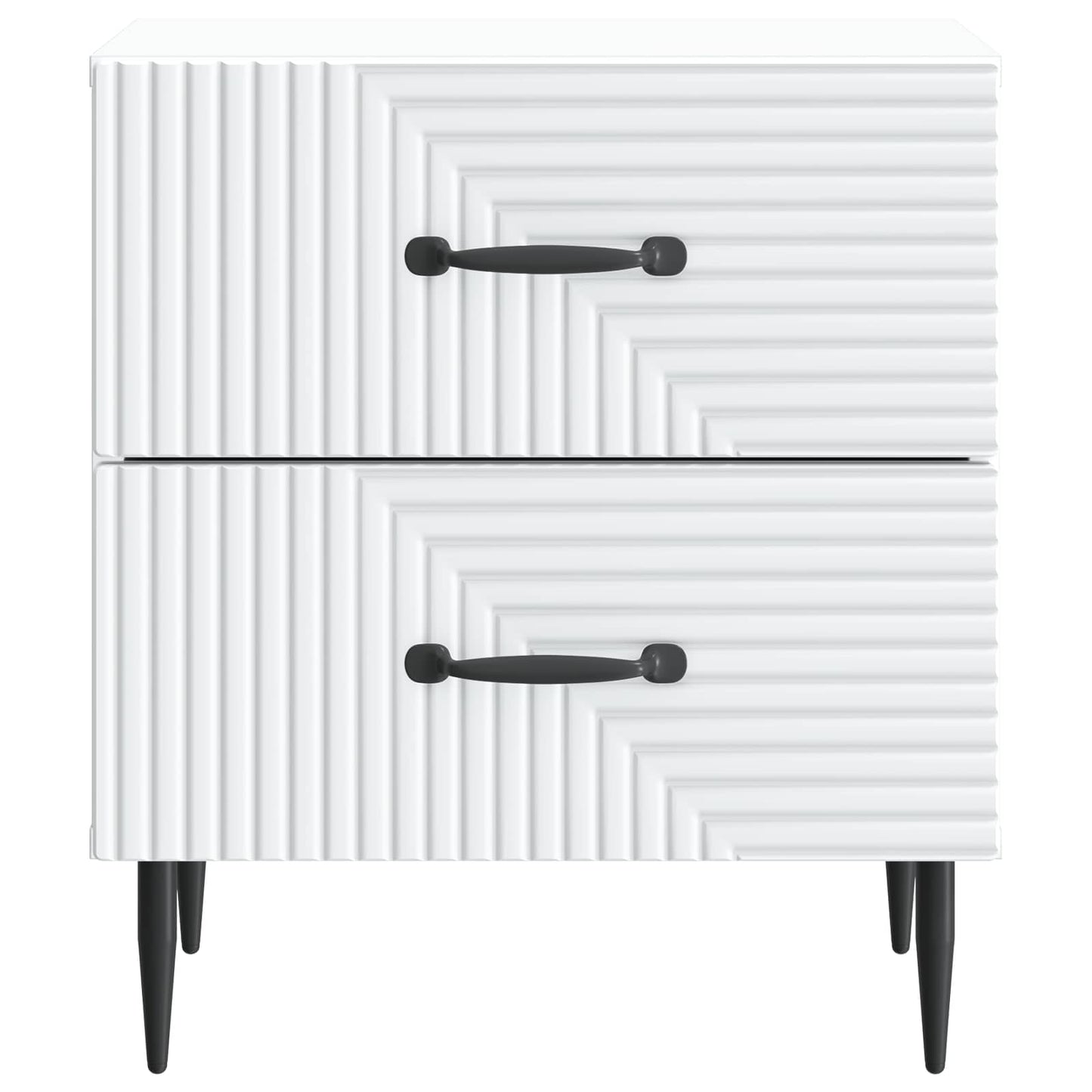 Bedside Cabinet White 43 x 34.5 x 47.5 cm Engineered Wood