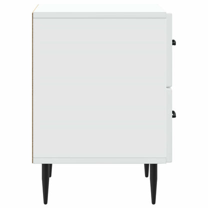 Bedside Cabinet White 43 x 34.5 x 47.5 cm Engineered Wood