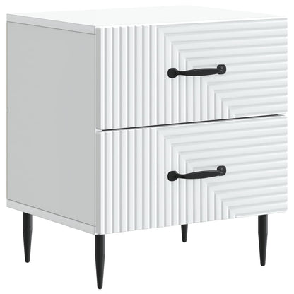 Bedside Cabinet 2 pcs White 43 x 34.5 x 47.5 cm Engineered Wood