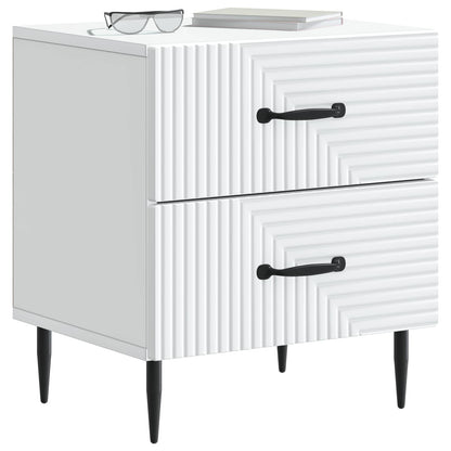 Bedside Cabinet 2 pcs White 43 x 34.5 x 47.5 cm Engineered Wood