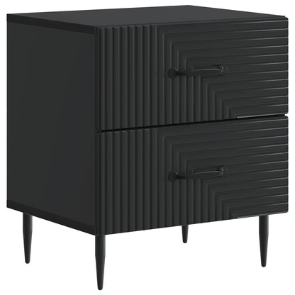 Bedside Cabinet Black 43 x 34.5 x 47.5 cm Engineered Wood