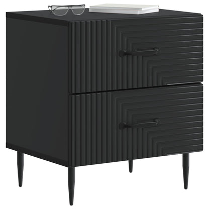 Bedside Cabinet Black 43 x 34.5 x 47.5 cm Engineered Wood
