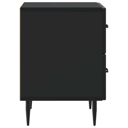 Bedside Cabinet 2 pcs Black 43 x 34.5 x 47.5 cm Engineered Wood