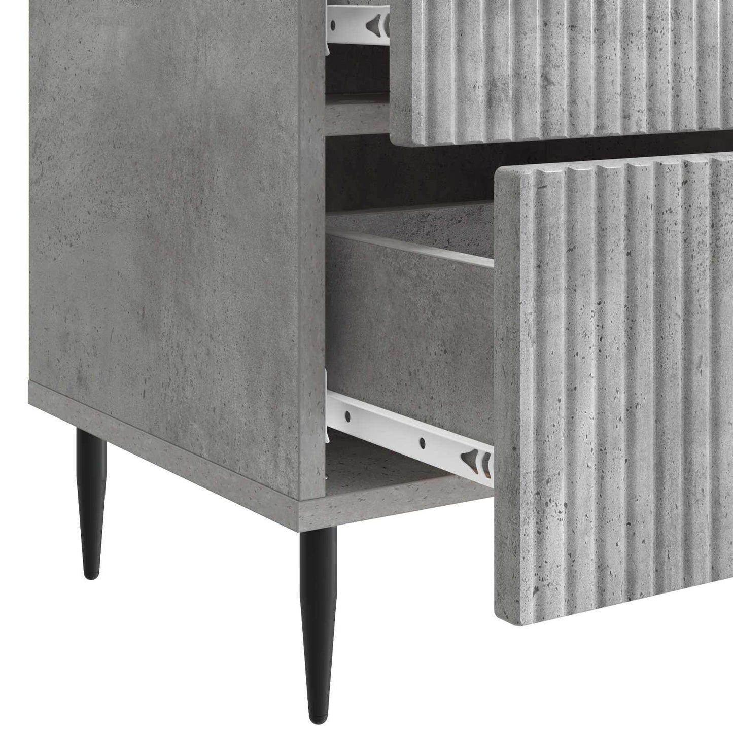 Bedside Cabinet Concrete Grey 43 x 34.5 x 47.5 cm