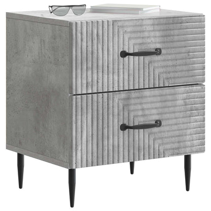 Bedside Cabinet 2 pcs Concrete Grey 43 x 34.5 x 47.5 cm