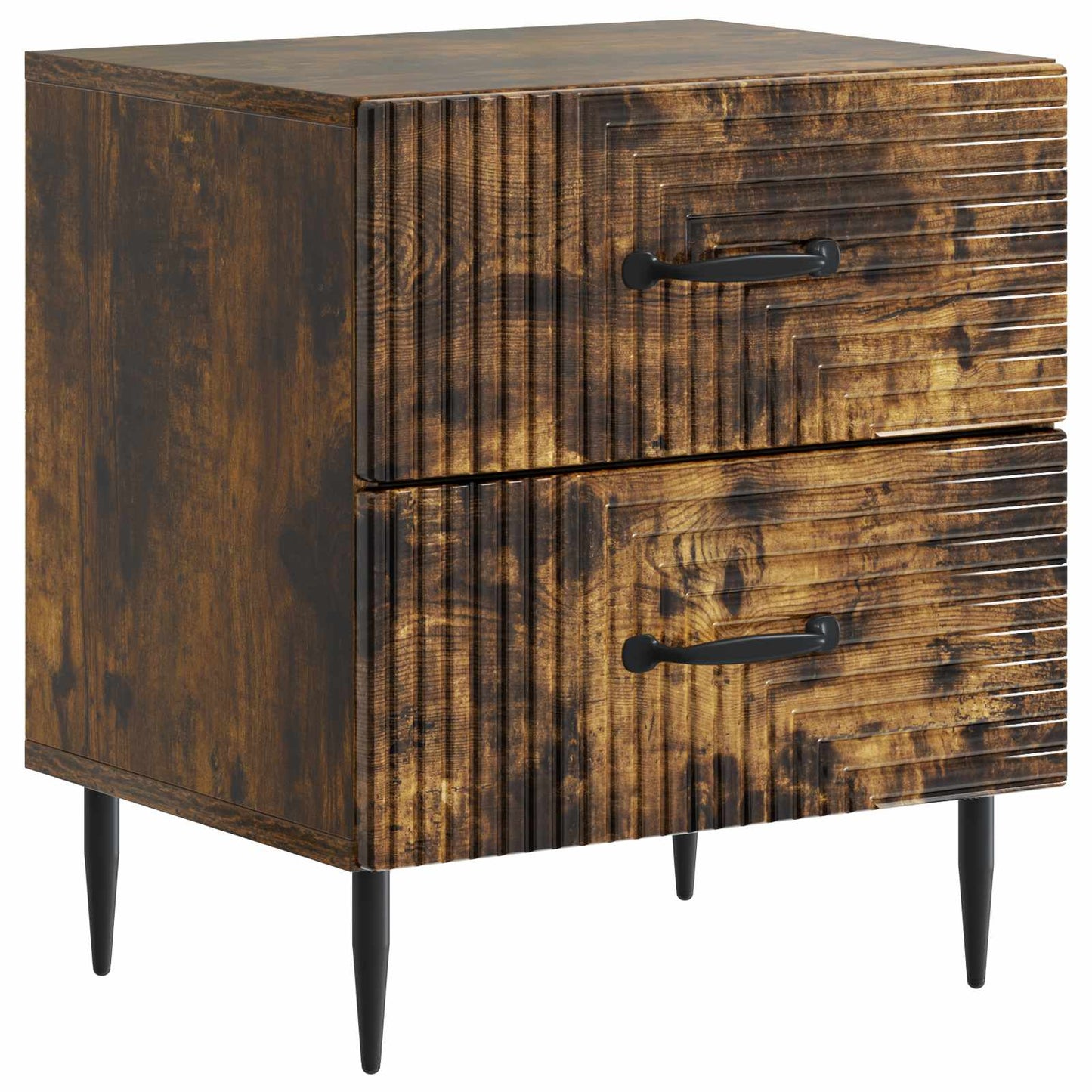 Bedside Cabinet Smoked Oak 43 x 34.5 x 47.5 cm Engineered Wood