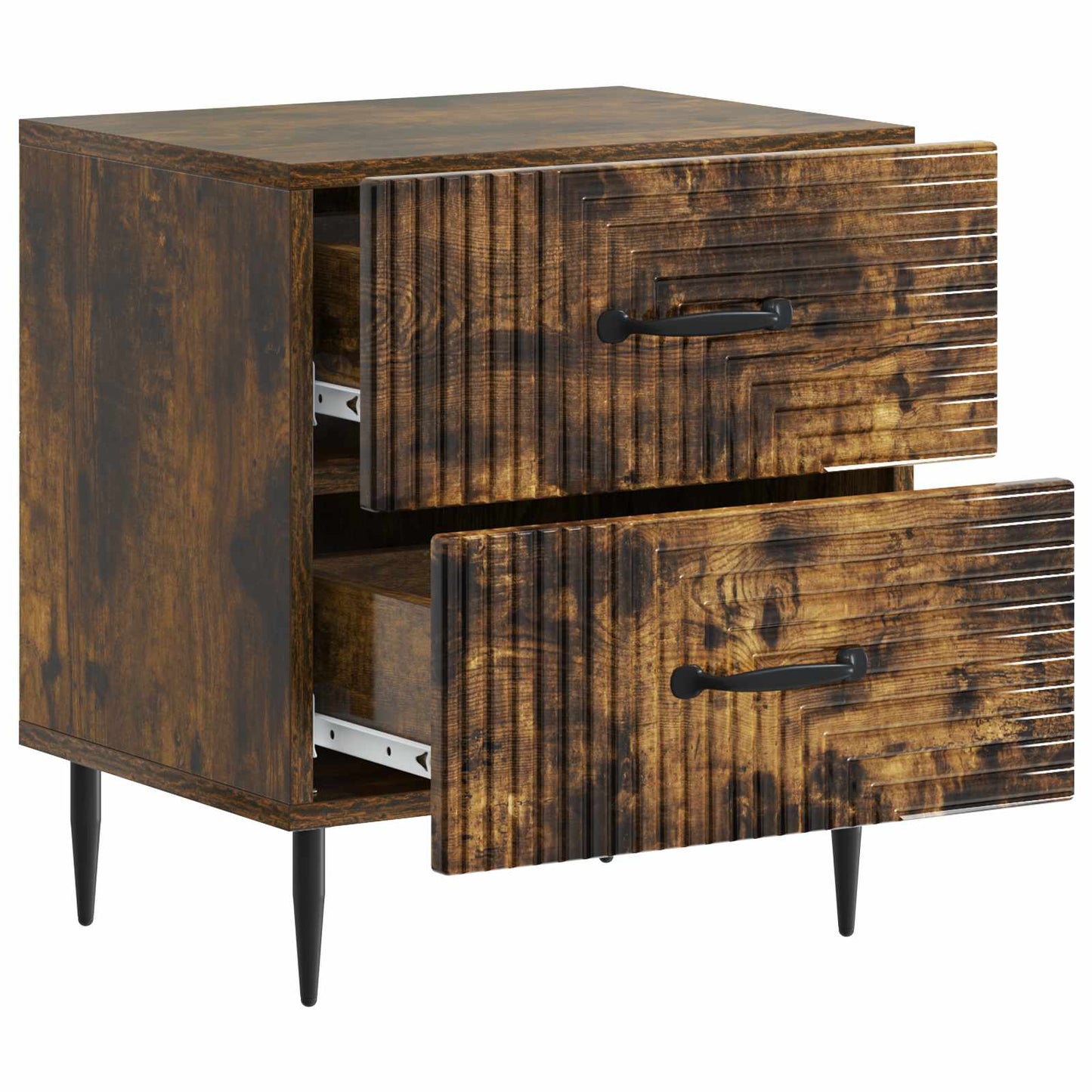 Bedside Cabinet Smoked Oak 43 x 34.5 x 47.5 cm Engineered Wood