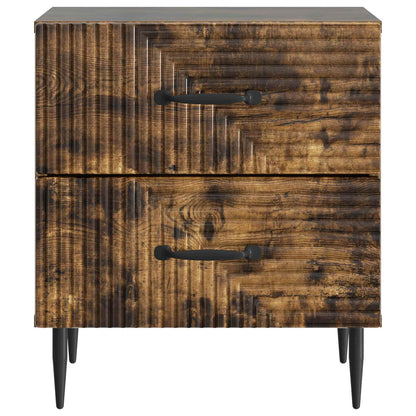 Bedside Cabinet 2 pcs Smoked Oak 43 x 34.5 x 47.5 cm