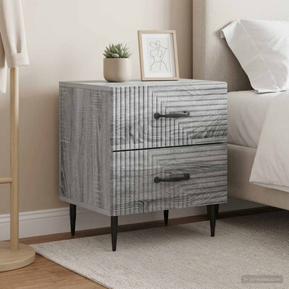 Bedside Cabinet 2 pcs Grey Sonoma 43 x 34.5 x 47.5 cm