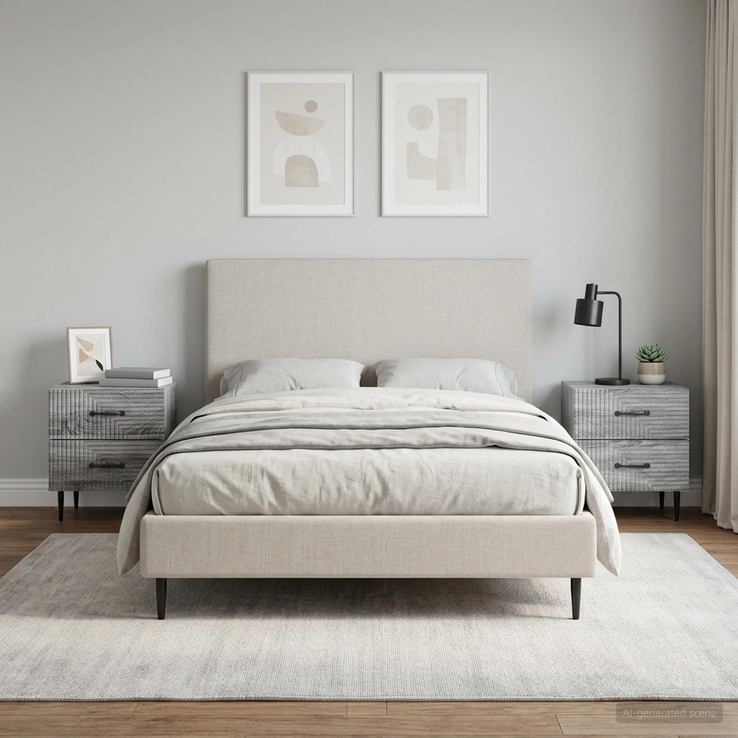Bedside Cabinet 2 pcs Grey Sonoma 43 x 34.5 x 47.5 cm