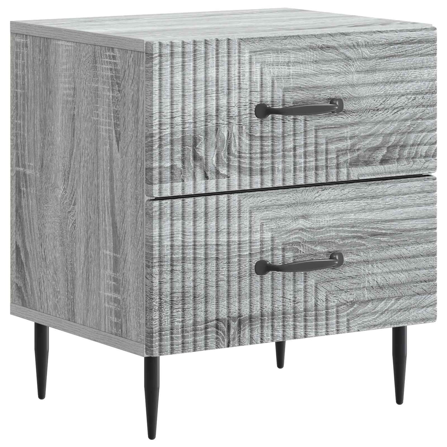 Bedside Cabinet 2 pcs Grey Sonoma 43 x 34.5 x 47.5 cm