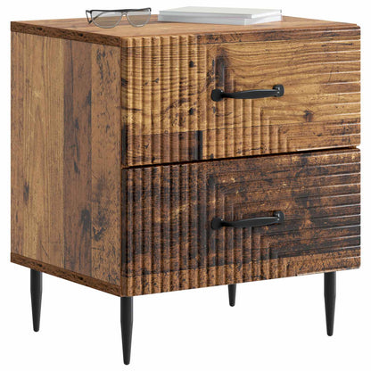 Bedside Cabinet with Drawer 2 pcs Old Wood 43 x 34.5 x 47.5 cm