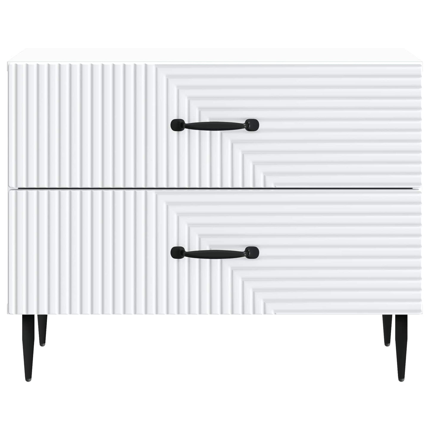 Bedside Cabinet White 62 x 34.5 x 47.5 cm Engineered Wood