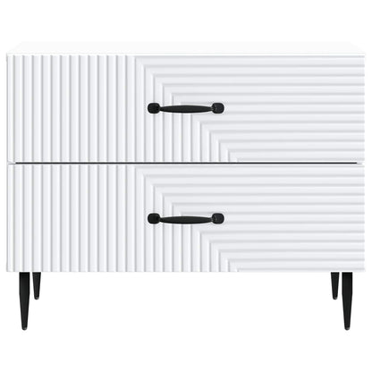 Bedside Cabinet White 62 x 34.5 x 47.5 cm Engineered Wood