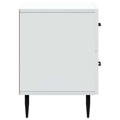 Bedside Cabinet White 62 x 34.5 x 47.5 cm Engineered Wood