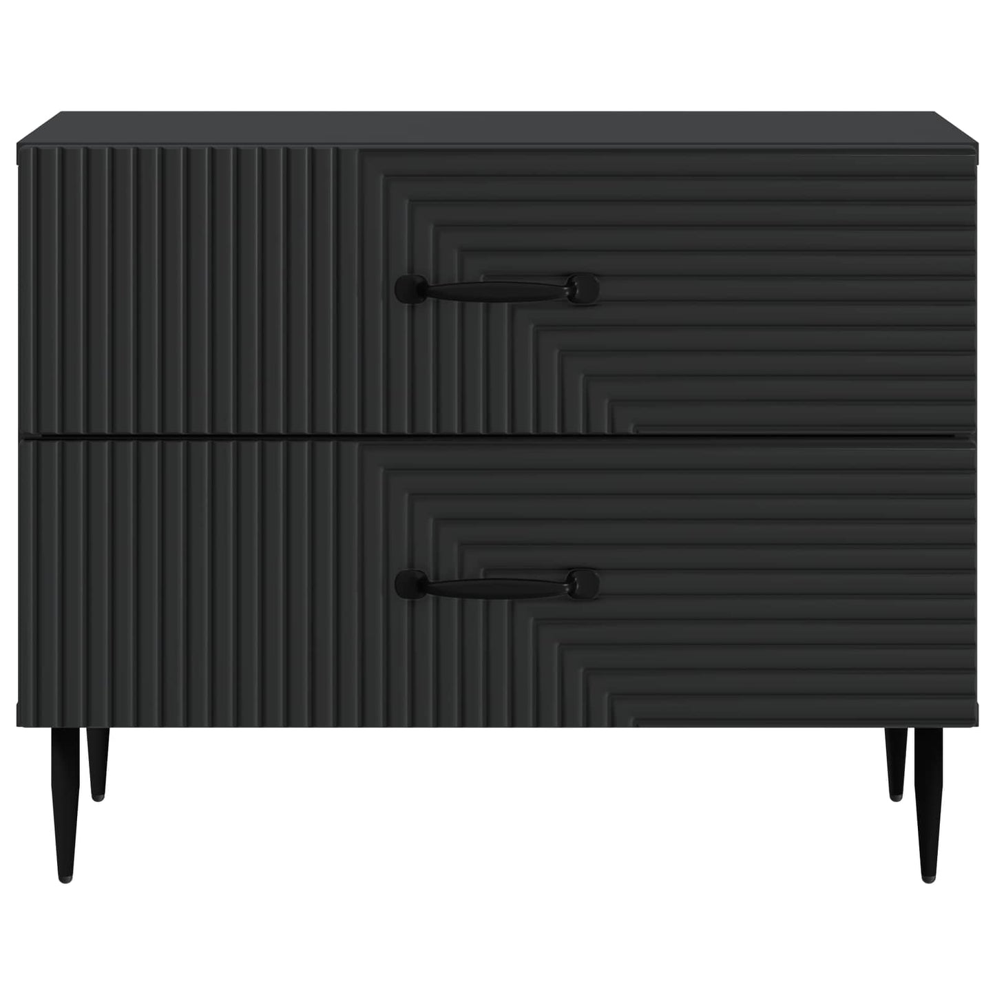 Bedside Cabinet Black 62 x 34.5 x 47.5 cm Engineered Wood