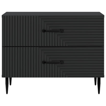 Bedside Cabinet Black 62 x 34.5 x 47.5 cm Engineered Wood