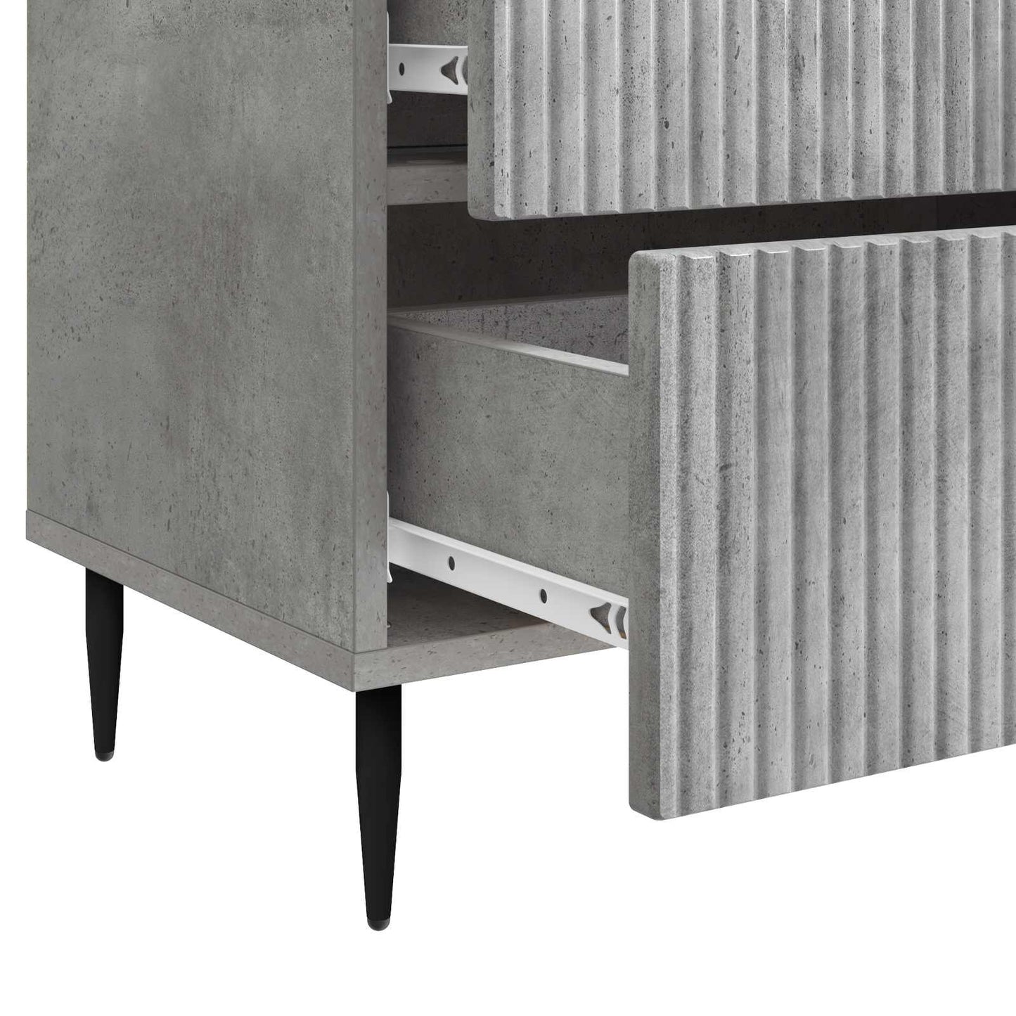 Bedside Cabinet with Drawer Concrete Grey 62 x 34.5 x 47.5 cm