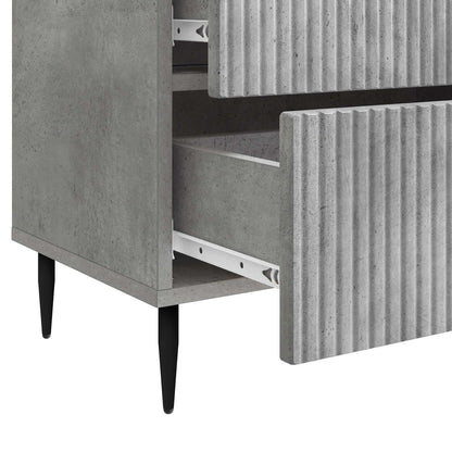 Bedside Cabinet with Drawer Concrete Grey 62 x 34.5 x 47.5 cm