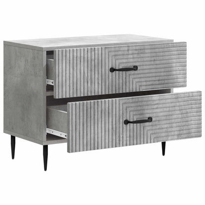Bedside Cabinet with Drawer Concrete Grey 62 x 34.5 x 47.5 cm