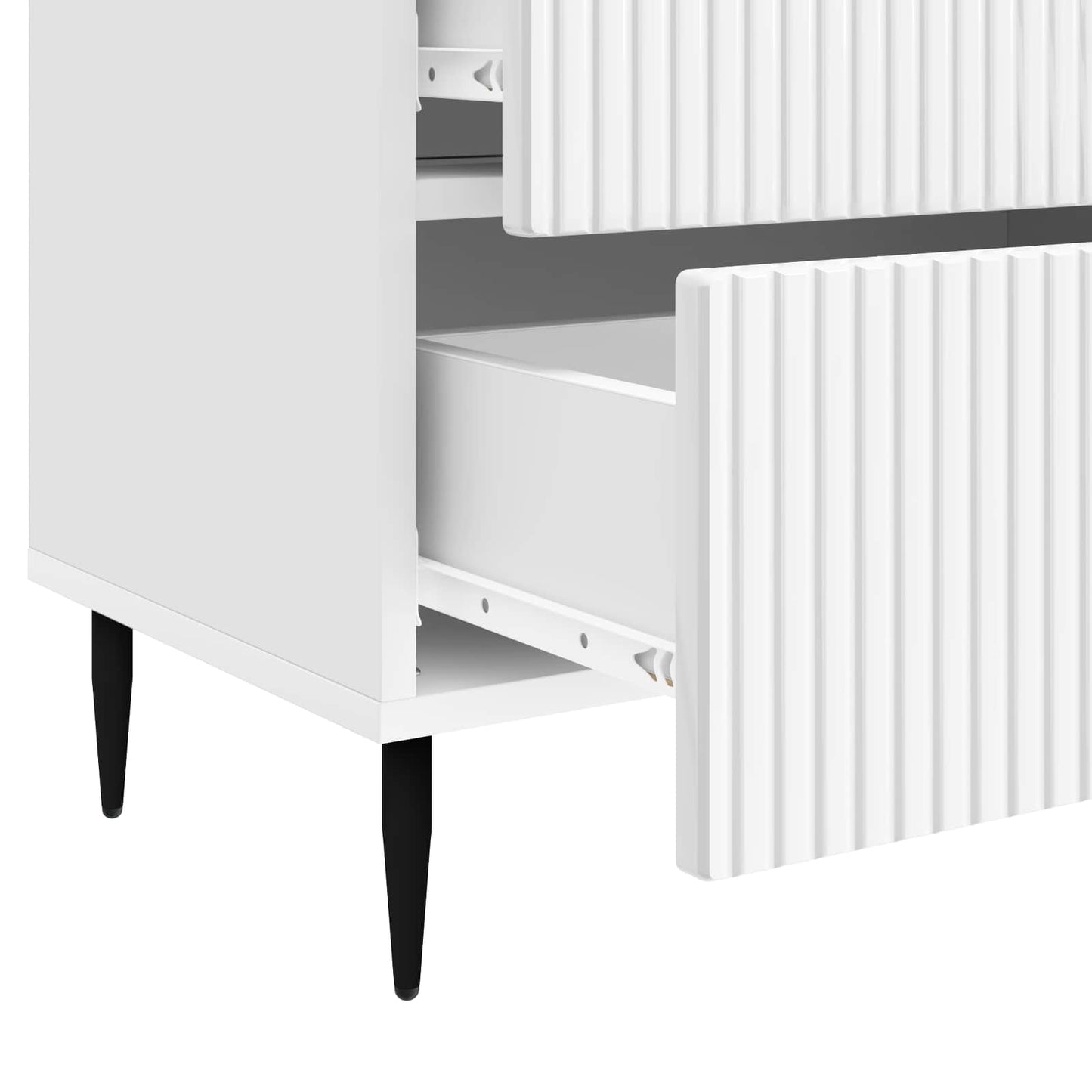 Bedside Cabinet High Gloss White 62 x 34.5 x 47.5 cm