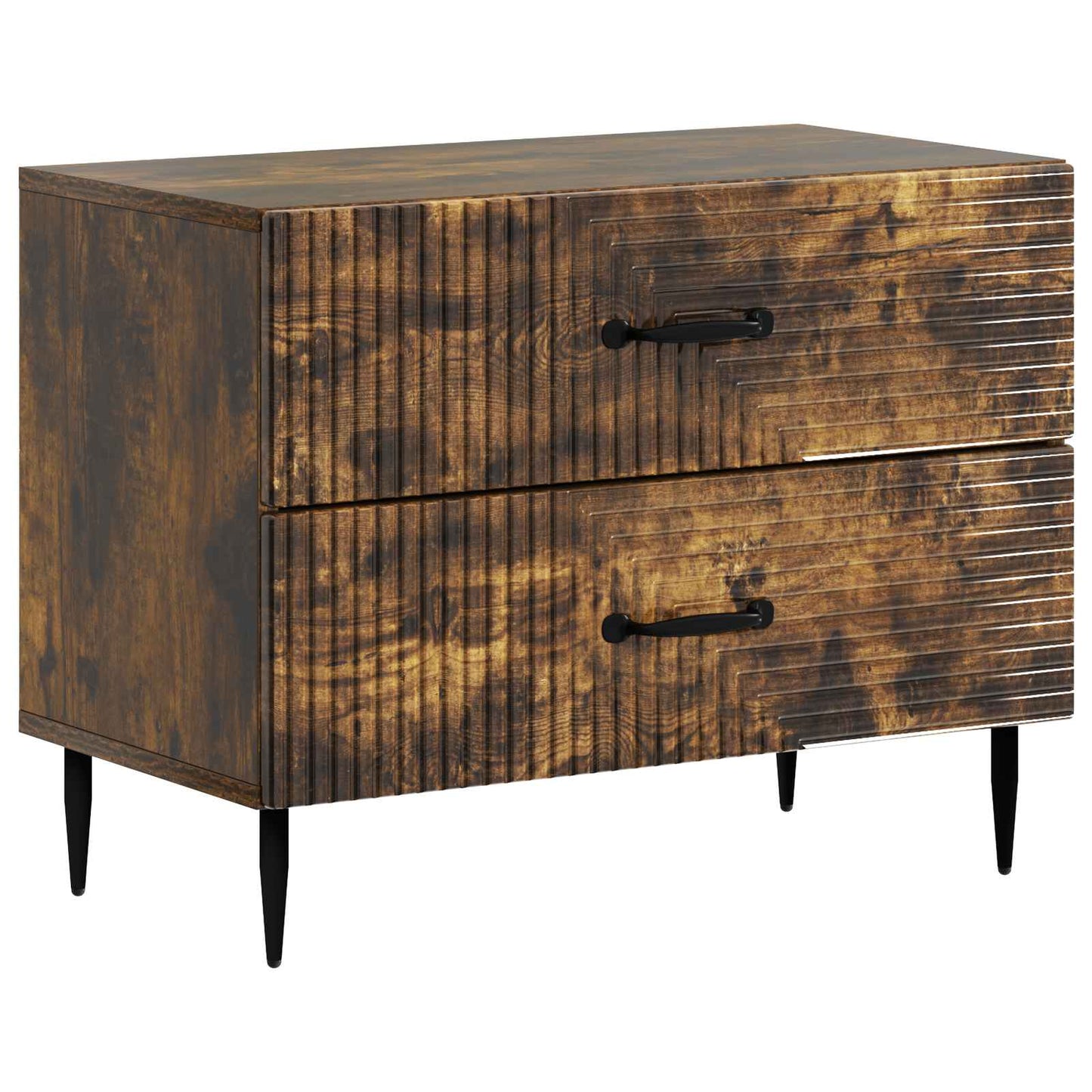 Bedside Cabinet Smoked Oak 62 x 34.5 x 47.5 cm Engineered Wood