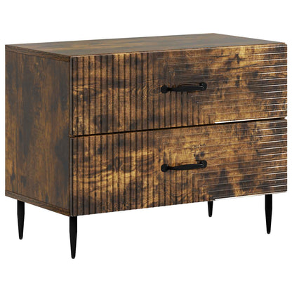 Bedside Cabinet Smoked Oak 62 x 34.5 x 47.5 cm Engineered Wood