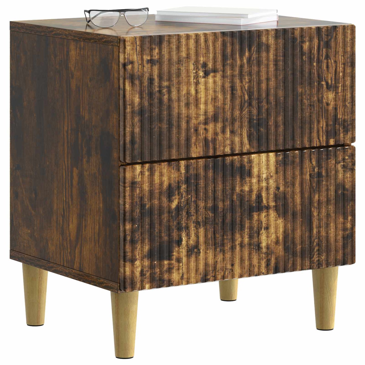 Bedside Cabinet Smoked Oak 62 x 34.5 x 47.5 cm Engineered Wood
