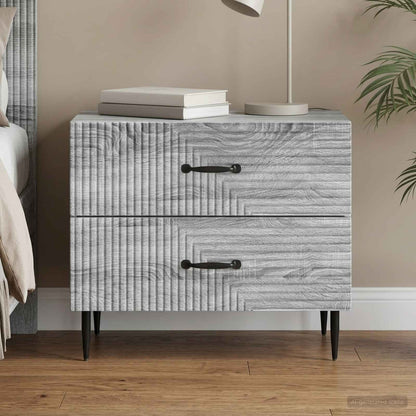 Bedside Cabinet Grey Sonoma 62 x 34.5 x 47.5 cm Engineered Wood