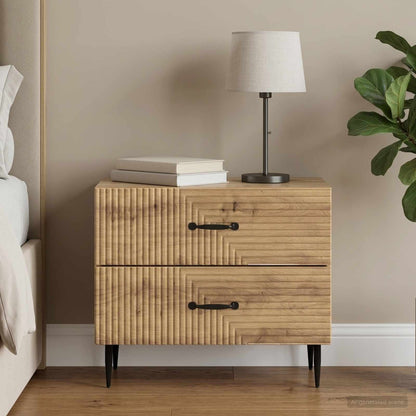 Bedside Cabinet Artisan Oak 62 x 34.5 x 47.5 cm Engineered Wood