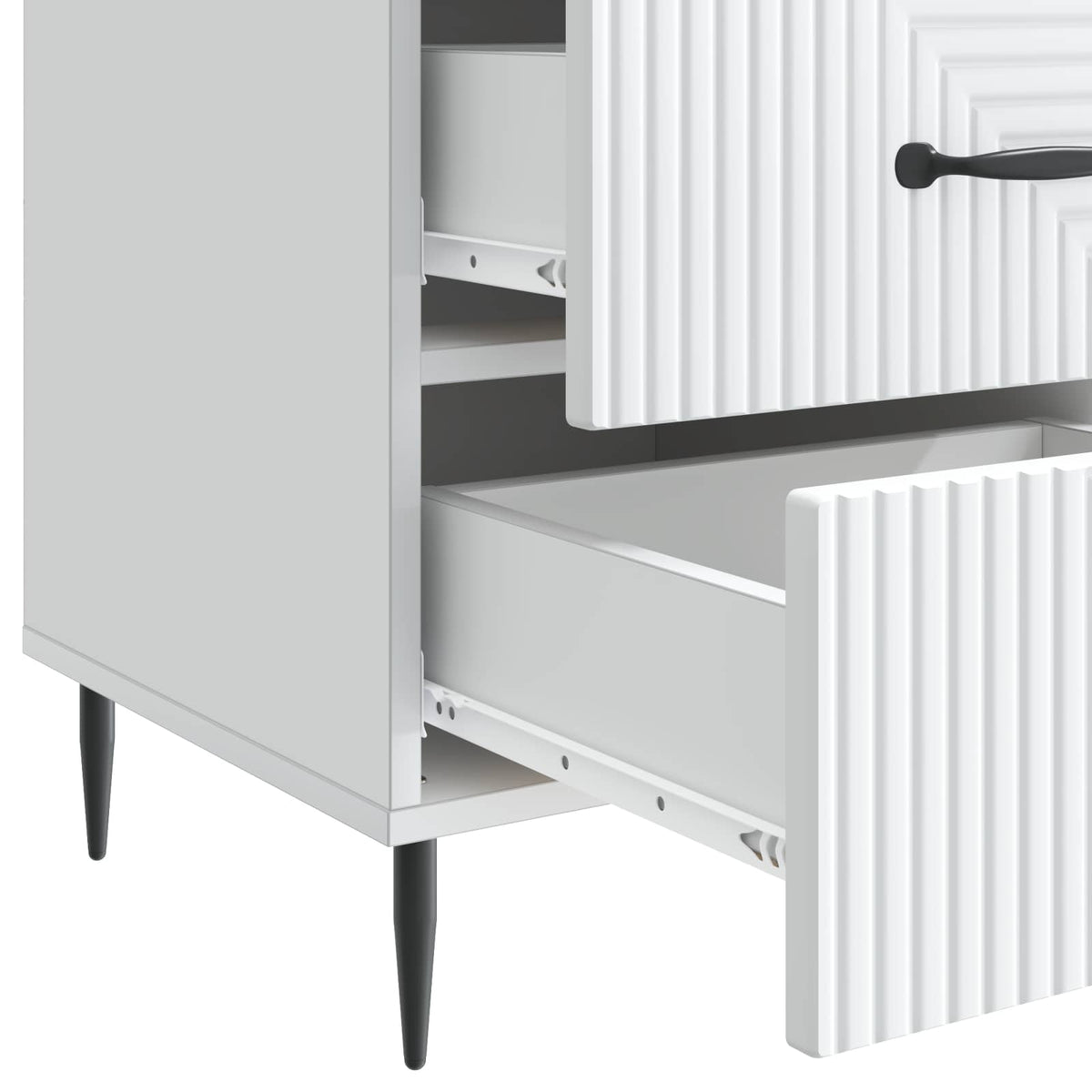 Bedside Cabinet White 43 x 41 x 66.5 cm Engineered Wood