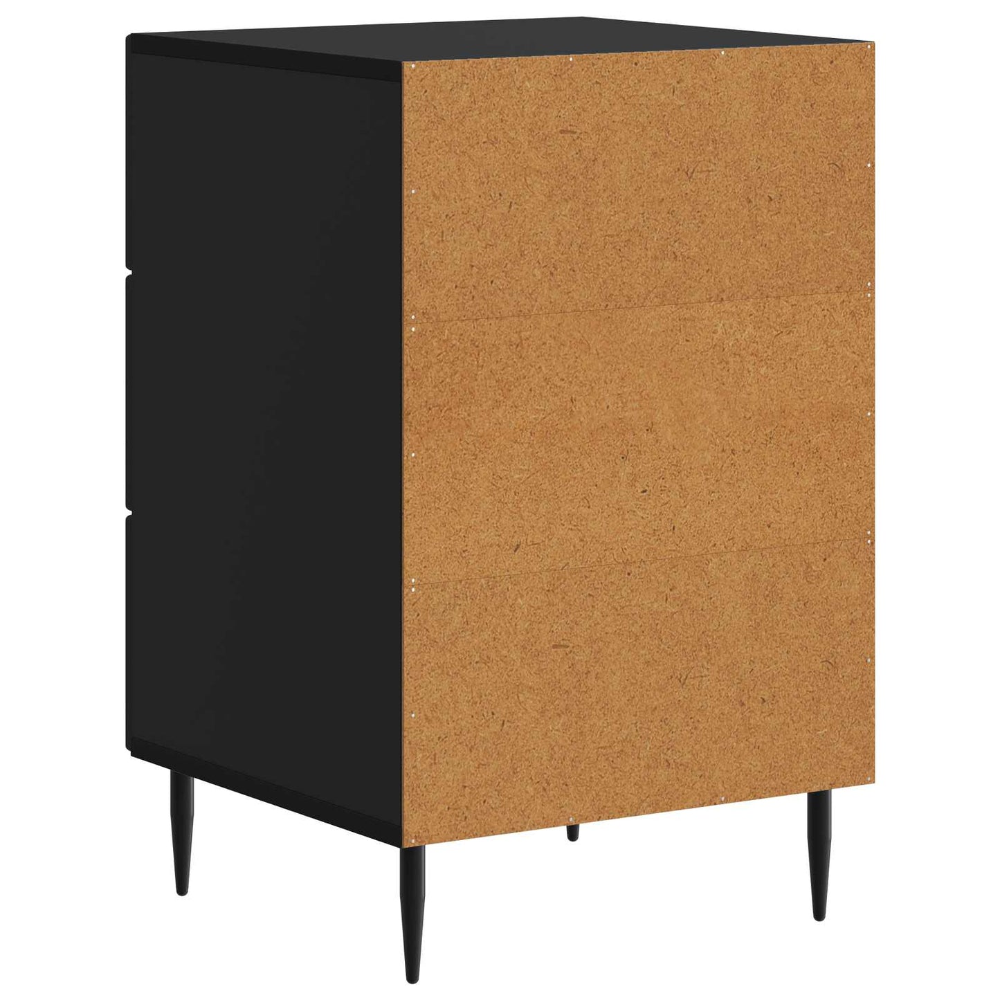 Bedside Cabinet Black 43 x 41 x 66.5 cm Engineered Wood