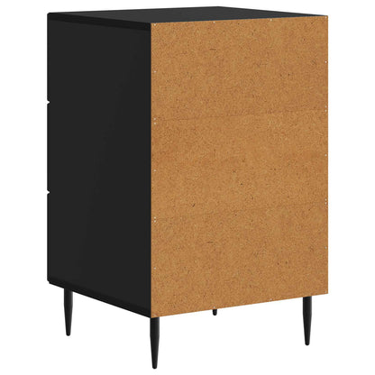 Bedside Cabinet Black 43 x 41 x 66.5 cm Engineered Wood
