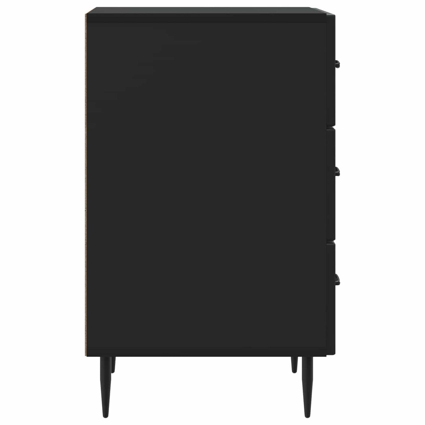 Bedside Cabinet Black 43 x 41 x 66.5 cm Engineered Wood