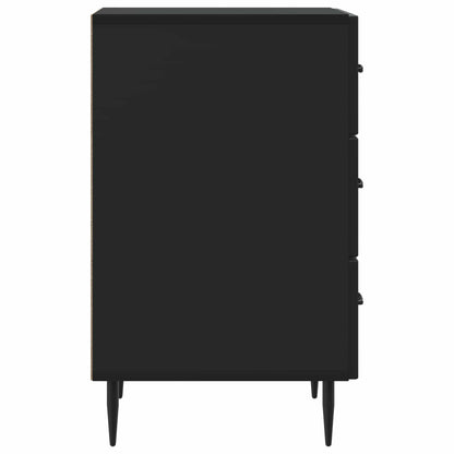 Bedside Cabinet Black 43 x 41 x 66.5 cm Engineered Wood