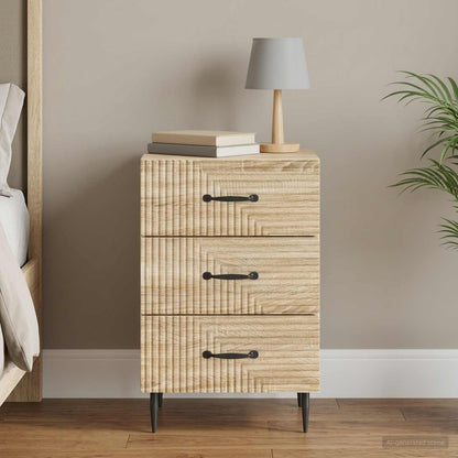 Bedside Cabinet Sonoma Oak 43 x 41 x 66.5 cm Engineered Wood