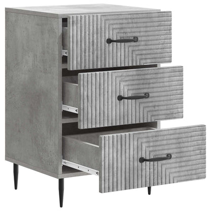 Bedside Cabinet Concrete Grey 43 x 41 x 66.5 cm Engineered Wood