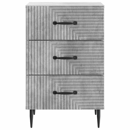 Bedside Cabinet Concrete Grey 43 x 41 x 66.5 cm Engineered Wood