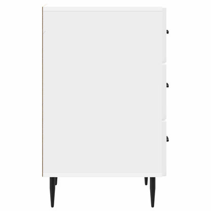 Bedside Cabinet with Drawer High Gloss White 43 x 41 x 66.5 cm
