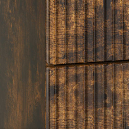 Bedside Cabinet Smoked Oak 43 x 41 x 66.5 cm Engineered Wood
