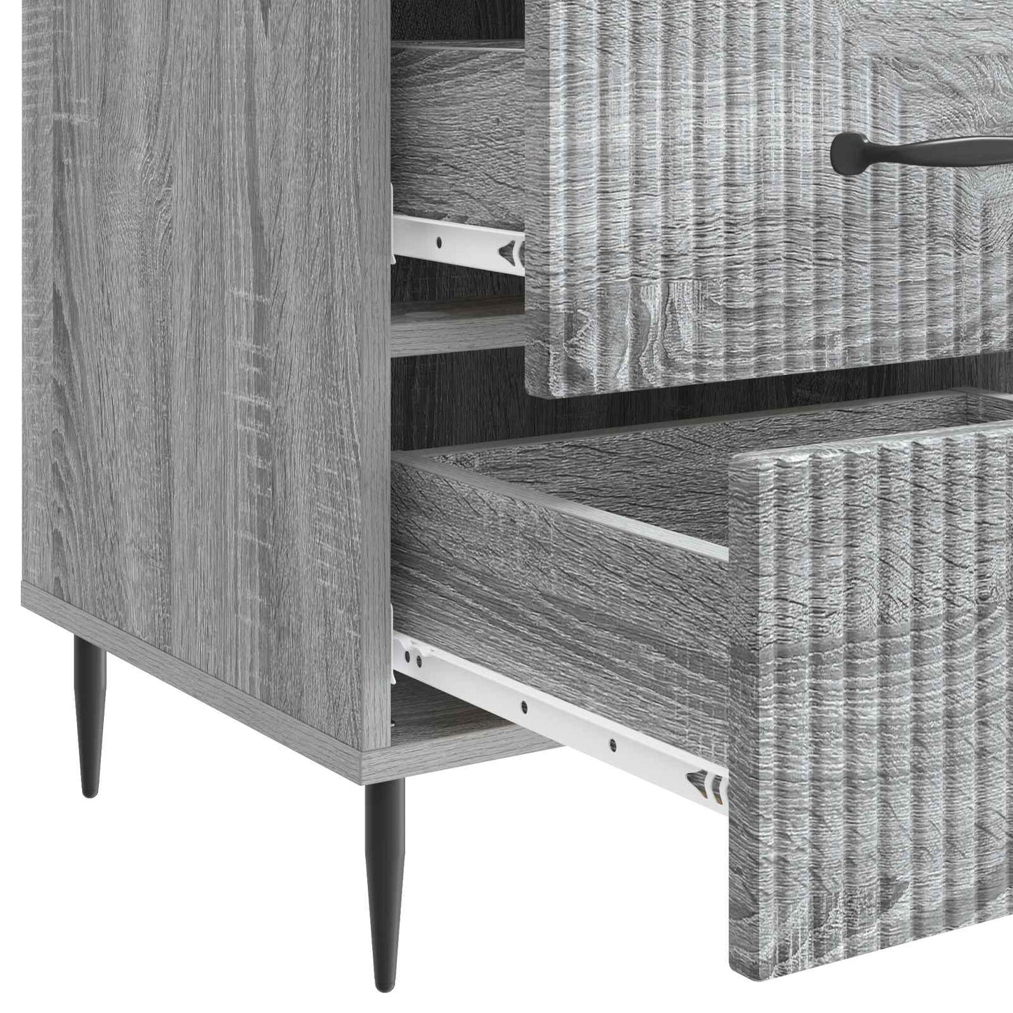 Bedside Cabinet Grey Sonoma 43 x 41 x 66.5 cm Engineered Wood