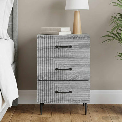 Bedside Cabinet Grey Sonoma 43 x 41 x 66.5 cm Engineered Wood