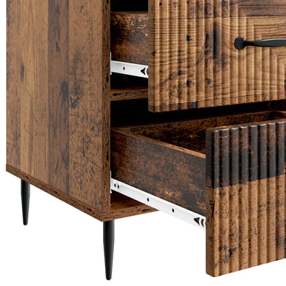 Bedside Cabinet Old Wood 43 x 41 x 66.5 cm Engineered Wood