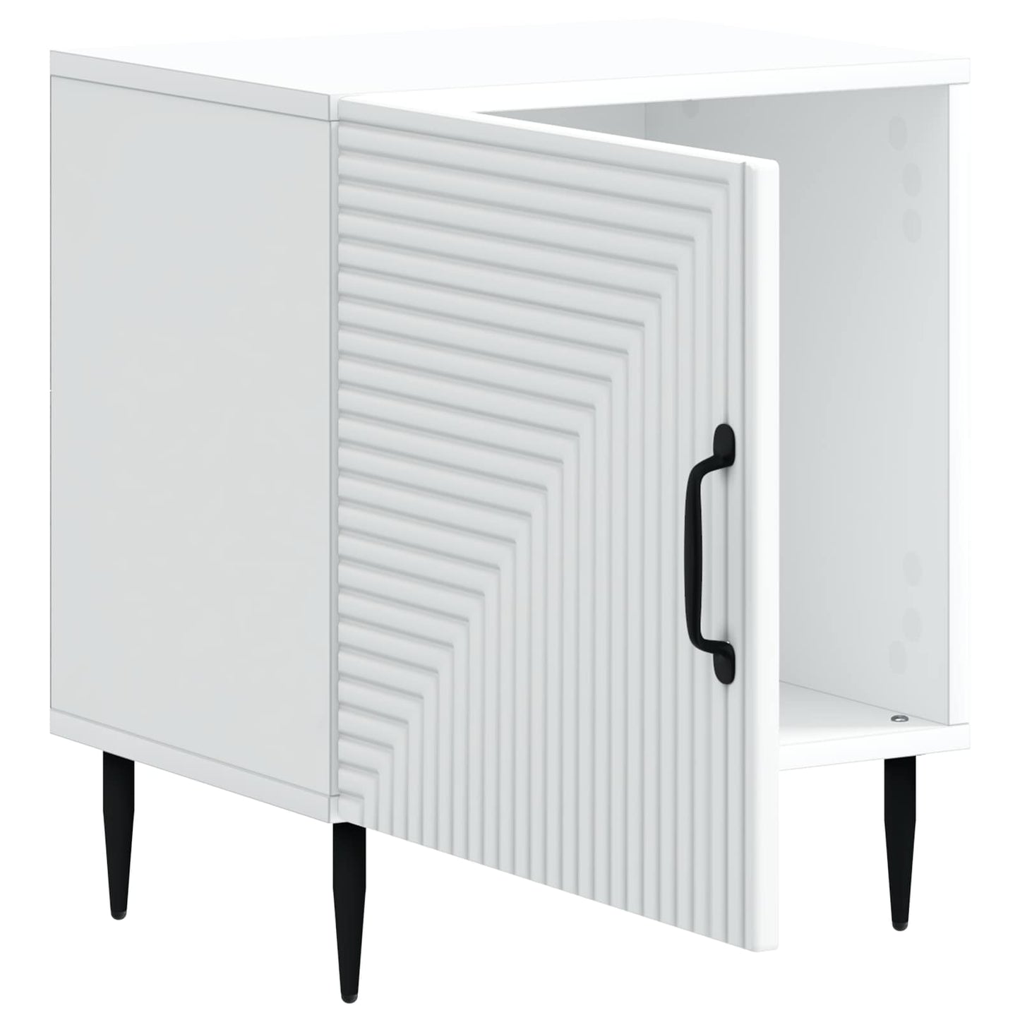 Bedside Cabinet 2 pcs White 43 x 34.5 x 50 cm Engineered Wood